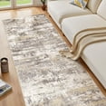 thumbnail image 1 of Alfombra Runner Jessibou, lavable para pasillo, 80 x 240 cm, color marrón dorado, 1 of 8