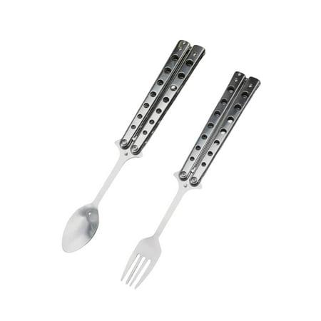 

Butterfly Fork Spoon Camping Cutlery Set for Camping Hunting Travel Outdoor