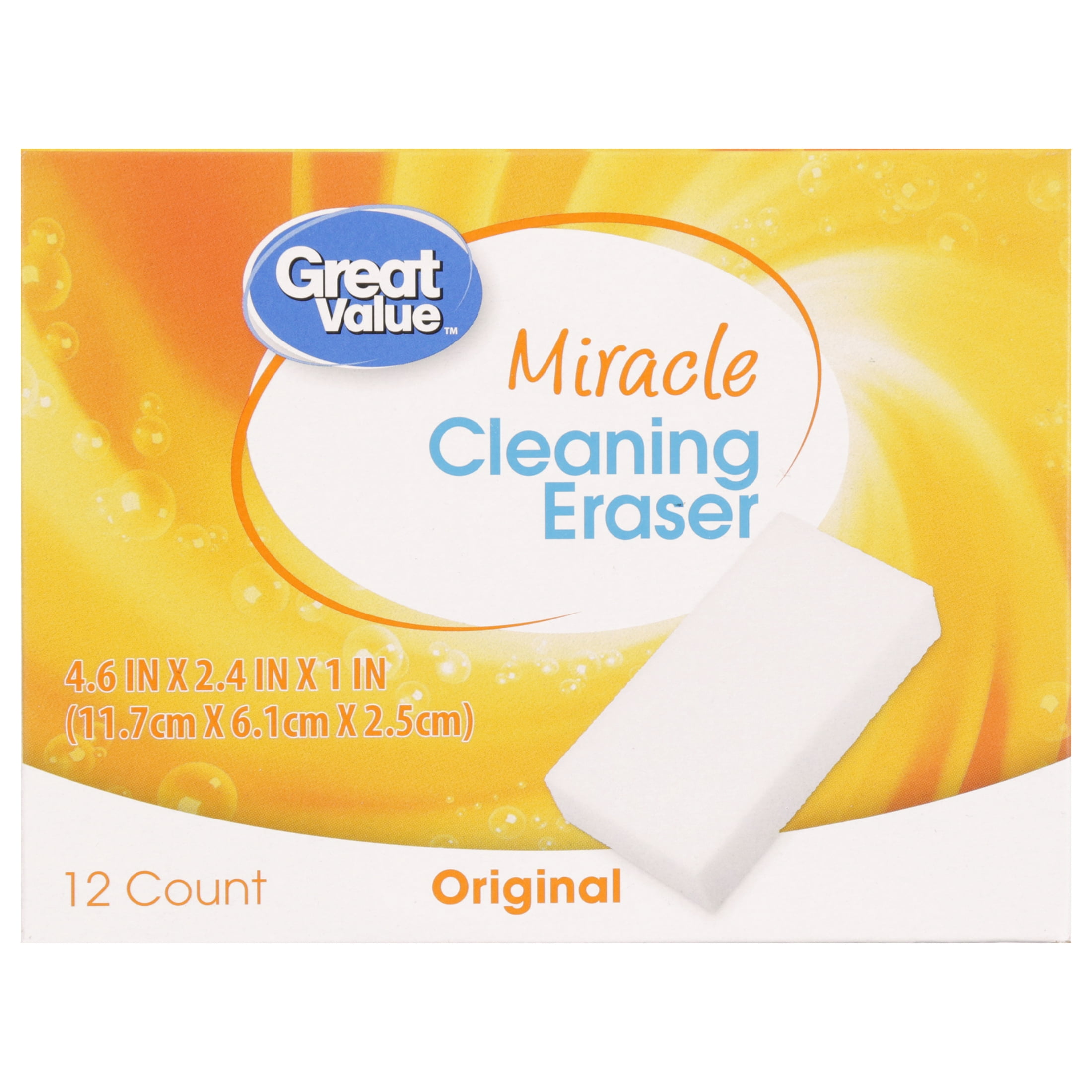 Great Value Original Miracle Cleaning Eraser, 12 Count