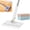White-71cm/27.9in, variant on Automatic Cloth Changing Mini Mop, Hands-Free 360° Rotating Flat Mop for Floor, Wall & Mirror Cleaning