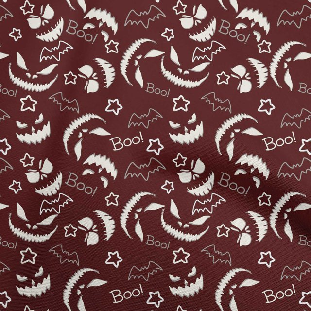 oneOone Cotton Flex Brown Fabric Halloween Fabric For Sewing Printed Craft Fabric By The Yard 40 Inch Wide