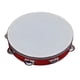 thumbnail image 3 of Pandereta de madera con cascabeles, tambor de mano, instrumento musical de percusión educativo para niños, 7 pulgadas, color rojo, 3 of 12
