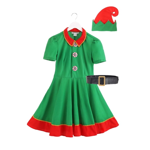 christmas elf dress walmart Walmart Holiday Time Elf Christmas Cap Sleeve Sweater Dress with Lace up  Bodice