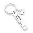 thumbnail image 4 of 2pcs Key Rings Heart Pendant Practical Chic Stainless Steel Key Holder for Parents Father's Day Mother's Day, 4 of 8