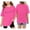 Hot Pink, variant on BUWTTER Girls Tshirts Oversized Short Sleeved Top Casual Letter Print Summer Loose Fit Plus Size Basic Green Shirt Size 3-4 Y