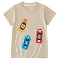 thumbnail image 2 of NAISIBABY Boys Short Sleeve Tee 6 T, Graphic Cotton Crewneck Daily Casual T-Shirt Khaki, 2 of 8