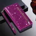thumbnail image 4 of Case for FOXDOCK Samsung Galaxy A34 5G Glitter Zipper Wallet Case with Short Hand Strap, 4 of 4