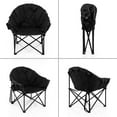 thumbnail image 2 of Topcobe Folding Camping Moon Padded Chair with Carrying Bag, Portable Chairs for Adults, Comfy Outdoor Chair, Black, 2 of 8