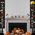 thumbnail image 2 of SUTENGDA Halloween Decorations Outdoor Halloween Front Door Welcome Signs Halloween Trick or Treat Banner Halloween Porch Hanging Sign Decor Halloween Porch Banner Halloween Home Party De, 2 of 5