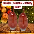 thumbnail image 4 of Light Up Christmas Bulb Tumbler Cup  2-Pack –Holiday Drinkware with Straw & Lid, Reusable Plastic Christmas Party Cups + BONUS LaPrima Morceau Bonbon, 4 of 6
