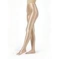 thumbnail image 3 of Jowowha Woman Shiny Oil Glossy Footed Pantyhose Tights Leggings Shimmery Hold Up Stockings for Sports Nude L, 3 of 5