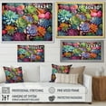 thumbnail image 4 of Designart "Abundant Succulents Colorful Delights" Floral Floater Framed Wall Decor, 4 of 7