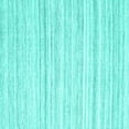 thumbnail image 1 of Ahgly Company Indoor Square Solid Turquoise Blue Modern Area Rugs, 7' Square, 1 of 4