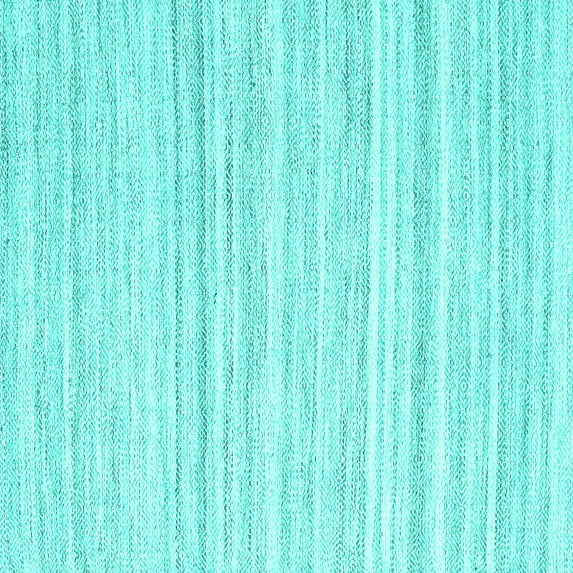 Ahgly Company Indoor Square Solid Turquoise Blue Modern Area Rugs, 7' Square