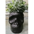 thumbnail image 3 of Pack Of 2 Black Ceramic Day Of The Dead Ghastly Skull Planter Bowl Pot Figurine, 3 of 9