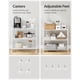 thumbnail image 4 of Estante de almacenamiento SONGMICS de metal de 3 niveles con ruedas de 80 x 32 x 85,5 cm, blanco, 4 of 7