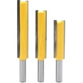 thumbnail image 1 of 3 uds 8mm vástago recto Router Bit cortador hoja ranura carpintería Extra larga longitud de corte Hy, 1 of 5