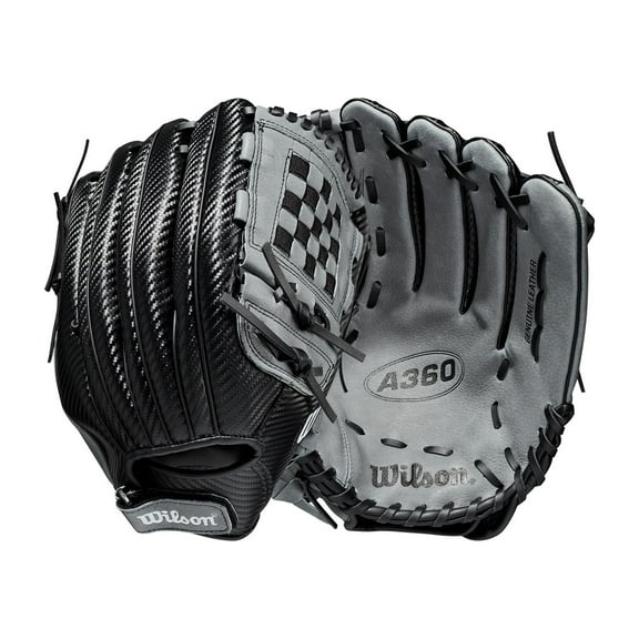 Wilson Youth A360 12.5" Baseball Glove (WBW100189125) Black 12.5