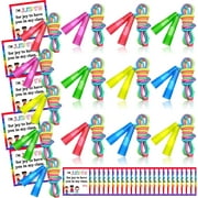 24 Set Back to School Gifts for Student 7.2 Feet Jump Rope for Kids First Day of School Rainbow Adjustable Nylon Skipping Ropes Gift Cards for Classroom Outdoor Party Games