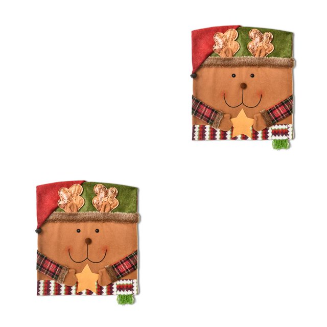 Inteprter Festival Feliz Navidad silla cubierta de tela silla de comedor funda decoración del banquete de boda cocina para habitación restaurante café Type2 NO2 Inteprter CBP184112