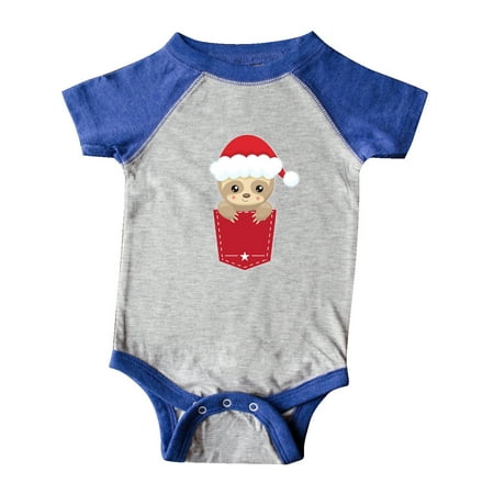 

Inktastic Christmas Sloth Santa Pocket Gift Baby Boy or Baby Girl Bodysuit