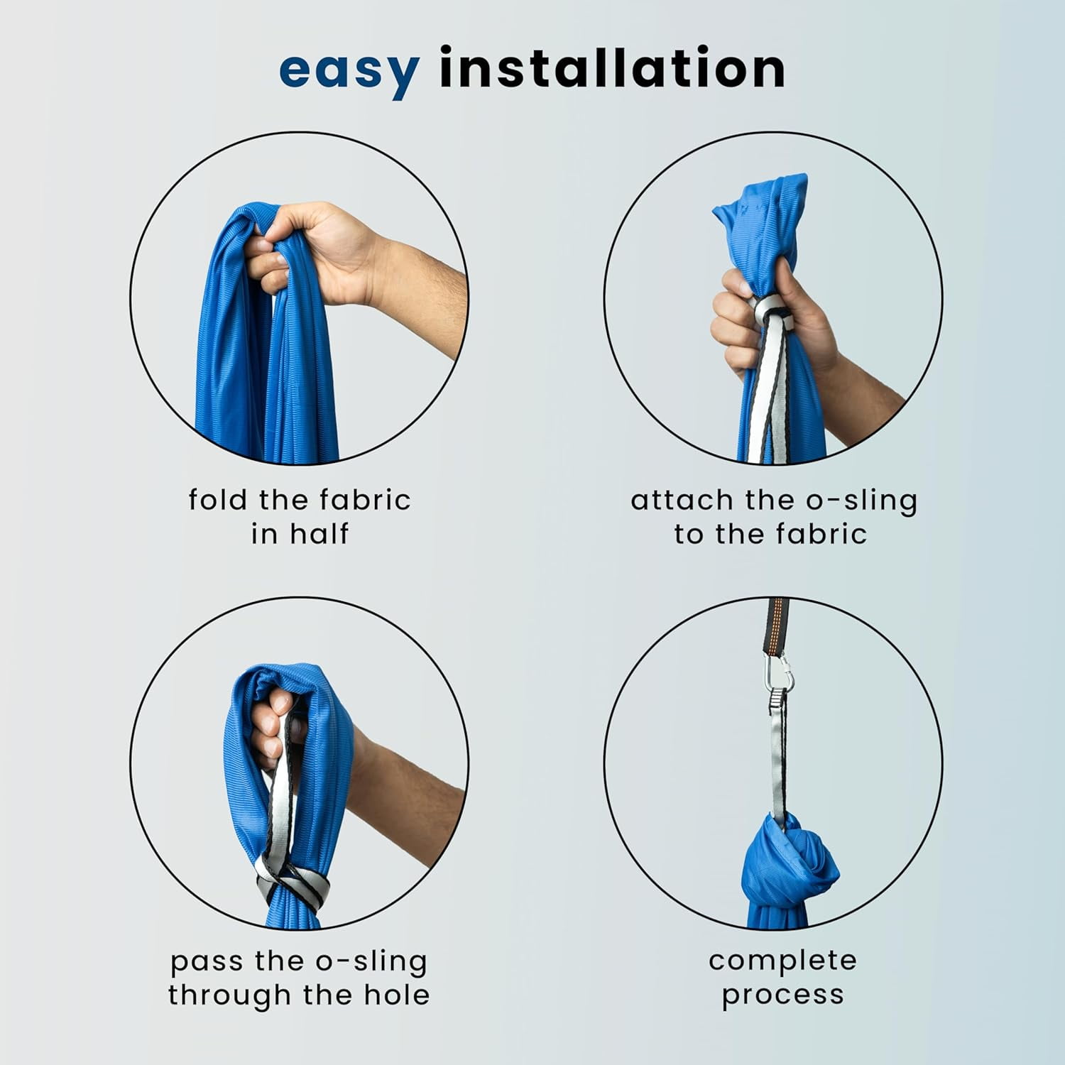 Sensory Swing | Indoor Swing for Kids | Stretchable Therapy Swing Cuddle Swing for Indoor with Soft Nylon Fabric for Calming Effect|Great for Autistic Kids (Dark Blue)