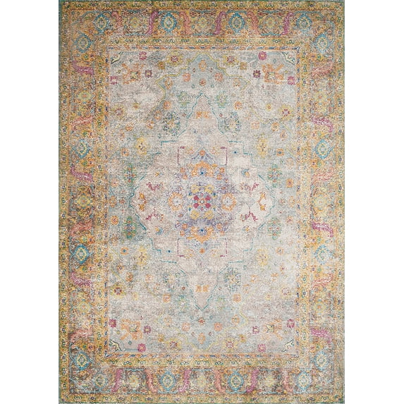United Weavers Rhapsody Area Rug 1830-30317 Bromley Natural Distressed Scrolls 1' 10" x 3' Rectangle