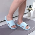 thumbnail image 2 of Comwarm Shower Shoes for Women Men, Quick Drying Lightweight Non Slip Pool Slides Slippers with Drain Holes, Light Blue, 2 of 6