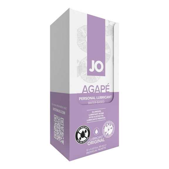 JO Agape Original Water Based Personal Lubricant for Women, 10 ml (12 pack)