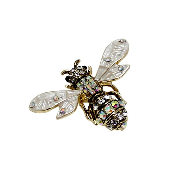 Jewelrynanny - Crystal Bee Brooch Pin or Pendant Dual Use for Women ...