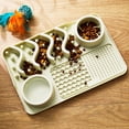 thumbnail image 2 of Vibrant Life Silicone Slow Feeder Compartment Pet Mat, Gray, 12" x 8", 2 of 5