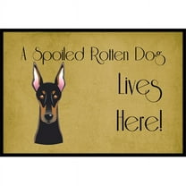Carolines Treasures BB1493JMAT Doberman Spoiled Dog Lives Here Indoor & Outdoor Mat- 24 x 36 in.