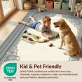thumbnail image 4 of Design&I 8'x10' Washable Area Rug Door Geometric Curved Interlocking Border Abstract Decorative for King Size Bedroom, Under Bed, Sleek Flatweave Pet Friendly, 4 of 7