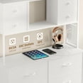 thumbnail image 4 of 12 Drawers Dresser for Bedroom  Fabric Dresser with LED Lights & Power Outlet, Open Shelves, Wood Top & Metal Frame for Bedroom, Hallway or Living Room, 4 of 8