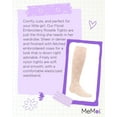 thumbnail image 7 of MeMoi  Floral Embroidery Roselle Sheer Tights - Girls - Female, 6-8, Winter White, 7 of 7
