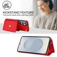 thumbnail image 6 of For Samsung Galaxy S24 5G RFID Blocking Protective Purse Wallet Case Magnetic Organ Style Flip Cover Multi-Card Slots Pocket With Detachable Shoulder Strap And Wrist Strap,Red,For Galaxy S24 (5G), 6 of 10