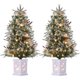 thumbnail image 1 of 2pcs 3 ft mini prelit artificial christmas tree con 78 LED lights para indoor y outdoor decorations, 1 of 8
