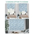 thumbnail image 4 of Blue Flowers Tie Up Curtains for Windows 45 Inch Length Balloon Curtains Kitchen Adjustable Balloon Window Shade Farmhouse Botanical White Floral Leaves Tie Up Valance Bathroom Curtain Window 42"x45", 4 of 6