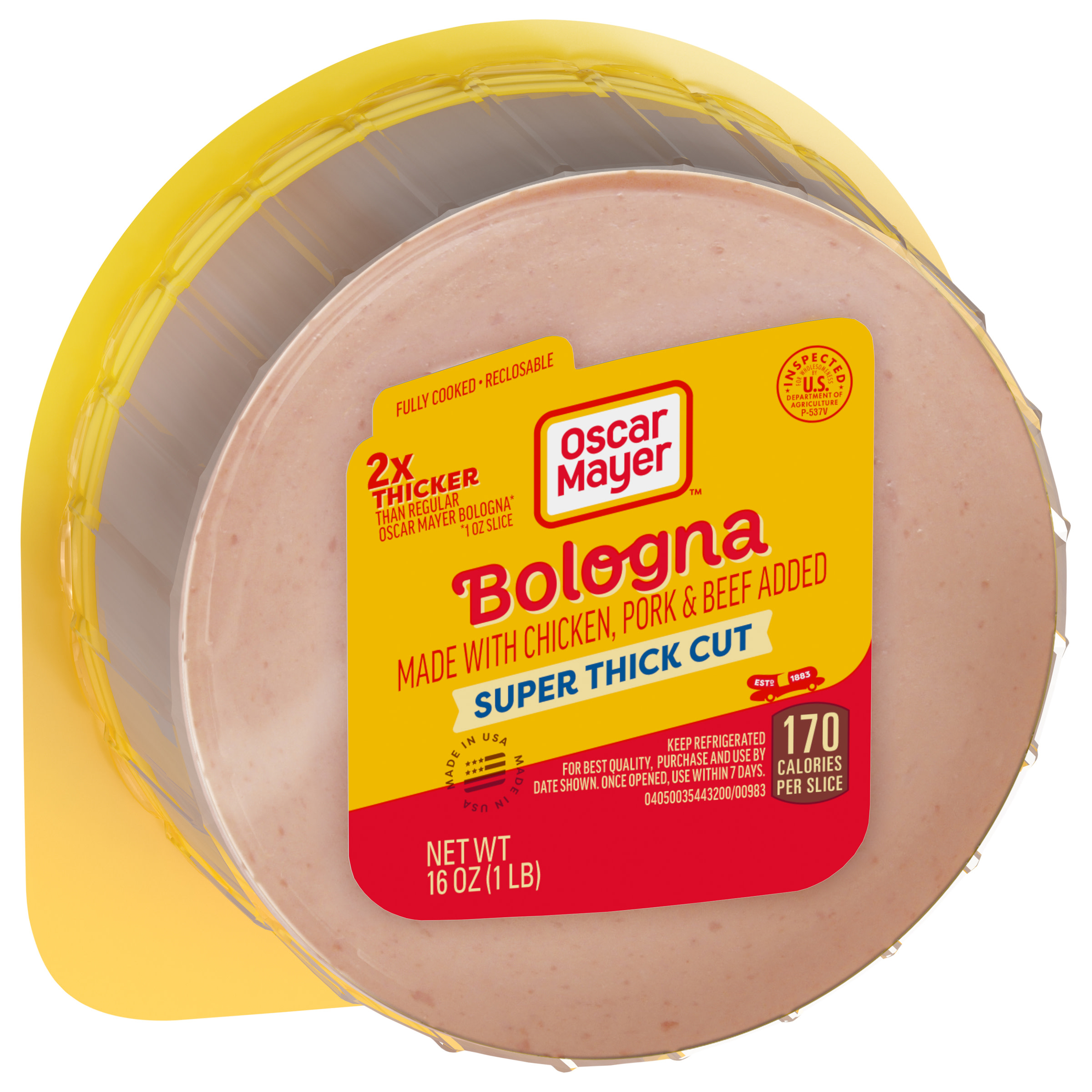 Oscar Mayer Super Thick Sliced Bologna Deli Lunch Meat, 16 Oz Package ...