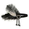 thumbnail image 1 of Cinta Para La Cabeza Gloria De año 20 Gran Con Accesorios Para El Cabello Con Plumas, 1 of 9