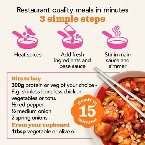 The Spice Tailor Spicy Kung Pao Stir Fry Chinese Sauce Kit 245g, British Import (Pack of 2)