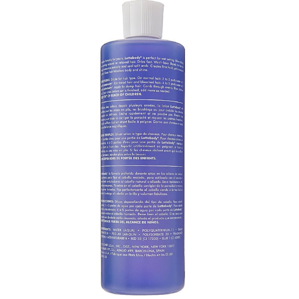 Lotta Body Setting Lotion For Hair Sliky Sheen 15 oz