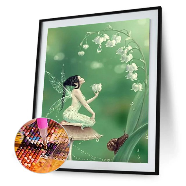 Cuadros Decorativos DIY diamante pintura hada cuadrado completo diamante mosaico pared JShteea Nuevos Originales