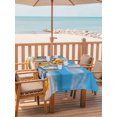 thumbnail image 2 of Outdoor Tablecloth with Umbrella Hole for Patio/Picnic/Party/Camping, Summer Ocean Waterproof Table Cloth Rectangle Table Cover Washable, Sea Beach Flip Flops Conch Flowers Sky Blue (54"x 80"), 2 of 8