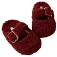 thumbnail image 2 of MAIHAN-MKids Curly Outdoor Fuzzy Shoes 3-10 Years, Girls Coral Warm Slippers, Autumn Winter Indoor-Outdoor Non- Soft Sole Footwear(,10), 2 of 6