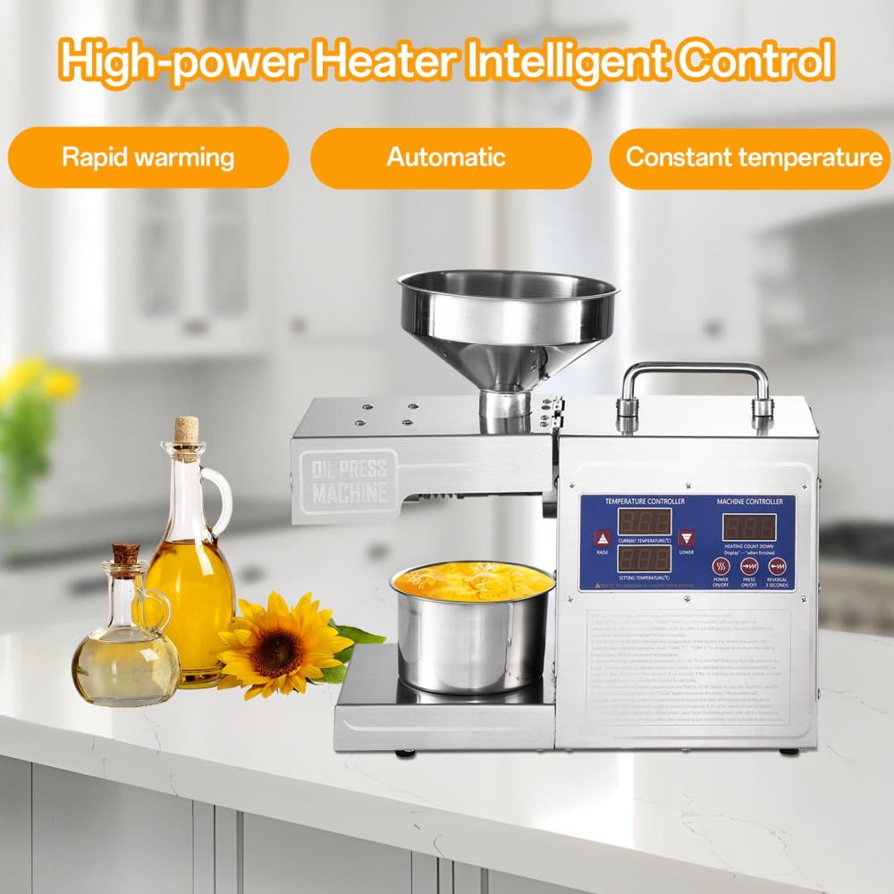 820W Automatic Oil Press Machine with Temperature Control Hot Press Extractor for Flaxseeds Rapeseed