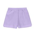 thumbnail image 6 of CYRBOKO Shorts for Girls, Soft Drawstring Elastic Waist Loose Summer Bottoms Purple Size 12-13 T, 6 of 9