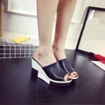 thumbnail image 3 of Womens Summer Sandals Shoes Peep-toe Shoes Roman Sandals Ladies Flip Flops, 3 of 9