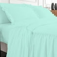 thumbnail image 5 of DNG Creations 4-Piece Long Ruffle Sheet Set 8-Inch Deep Pocket (Solid Aqua Blue - Twin XL), 5 of 7