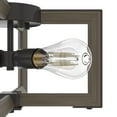 thumbnail image 3 of Hunter - Woodburn 4-light Noble Bronze, Large Flush Mount Light, Dimmable, Modern Style, Square Shaped, for Bedrooms, Kitchens, Dining, Living Rooms - 19818, 3 of 5